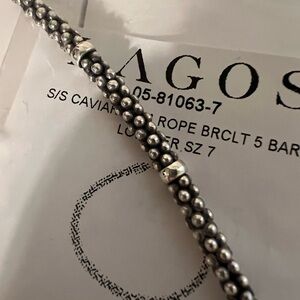 LAGOS Silver Caviar Beaded Rope Bracelet